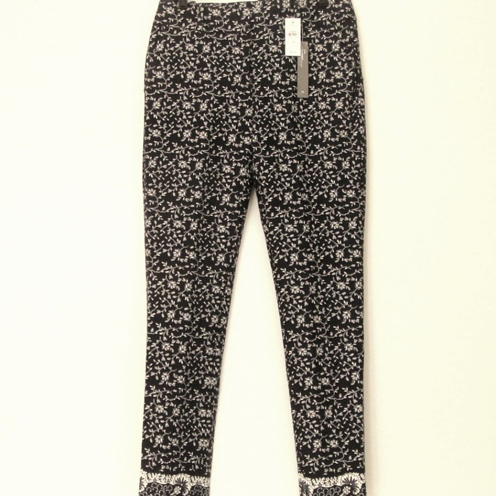 Loft Blue Floral Julie Skinny Pants New with Tags - Picture 3 of 4